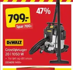 Jula Grovstøvsuger 20 l 1050 W tilbud