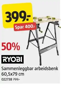 Jula Sammenleggbar arbeidsbenk 60,5x79 cm tilbud