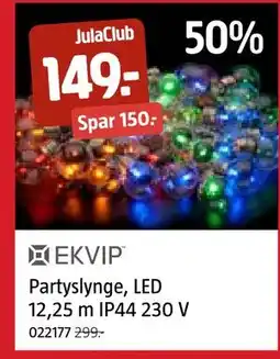 Jula Partyslynge, LED 12,25 m IP44 230 V, Medlemspris tilbud