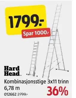 Jula Kombinasjonsstige 3x11 trinn 6,78 m tilbud