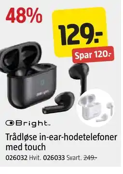 Jula Trådløse in-ear-hodetelefoner med touch tilbud