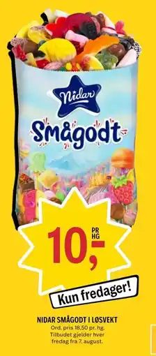 Coop Prix NIDAR SMÅGODT I LØSVEKT tilbud