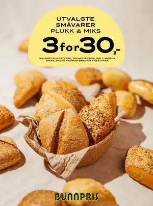 Bunnpris UTVALGTE SMÅVARER PLUKK & MIKS tilbud