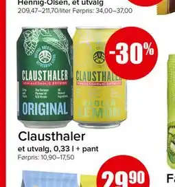 Spar Clausthaler tilbud