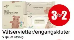 Spar Våtservietter/engangskluter tilbud