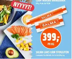 Coop Obs SALMA LAKS LOIN STOR/LITEN tilbud