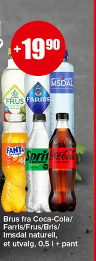 Eurospar Brus fra Coca-Cola/ Farris/Frus/Bris/ Imsdal naturell tilbud