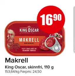 Eurospar King Oscar Makrell tilbud