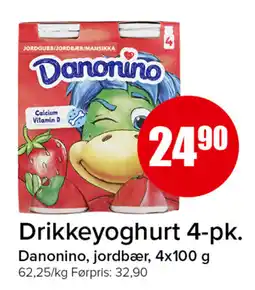 Eurospar Danonino Drikkeyoghurt 4-pk. tilbud