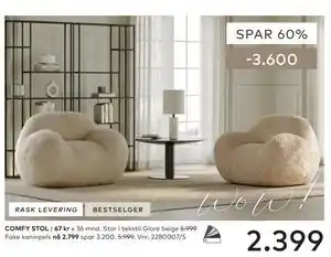 Skeidar COMFY STOL tilbud