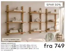 Skeidar TORINO VEGGHYLLE tilbud