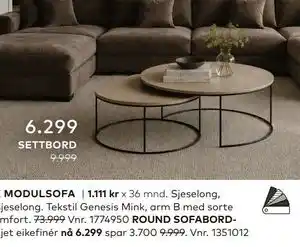 Skeidar ROUND SOFABORDSETT tilbud