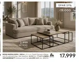 Skeidar ROSSI MODULSOFA tilbud