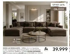 Skeidar ROSSI LUX MODULSOFA tilbud