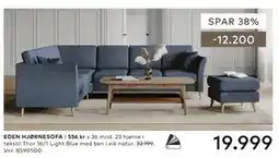 Skeidar EDEN HJØRNESOFA tilbud