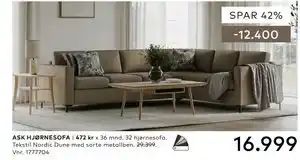 Skeidar ASK HJØRNESOFA tilbud