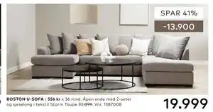 Skeidar BOSTON U-SOFA tilbud