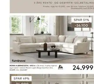 Skeidar ROMA HJØRNESOFA tilbud