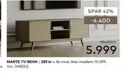 Skeidar MARTE TV-BENK tilbud