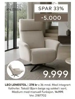Skeidar LEO LENESTOL tilbud