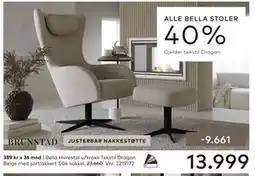 Skeidar Bella Hvilestol u/krakk tilbud