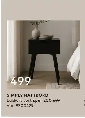 Skeidar SIMPLY NATTBORD tilbud