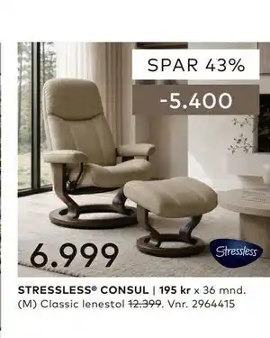 Skeidar STRESSLESS CONSUL tilbud