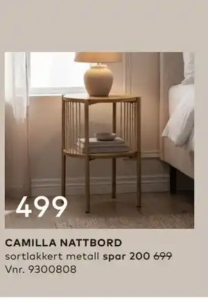 Skeidar CAMILLA NATTBORD tilbud
