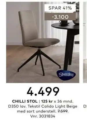 Skeidar CHILLI STOL tilbud