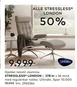 Skeidar STRESSLESS LONDON tilbud