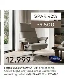 Skeidar STRESSLESS DAVID tilbud