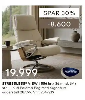 Skeidar STRESSLESS VIEW tilbud