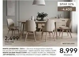 Skeidar MARTE SPISEBORD tilbud