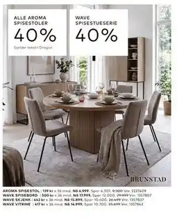 Skeidar ALLE AROMA SPISESTOLER tilbud