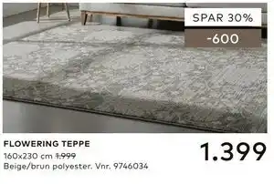Skeidar FLOWERING TEPPE tilbud