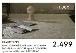 Skeidar DOVER TEPPE tilbud