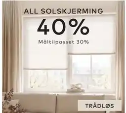 Skeidar ALL SOLSKJERMING 40% tilbud