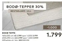 Skeidar BODØ TEPPE tilbud