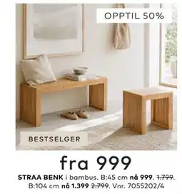 Skeidar STRAA BENK tilbud
