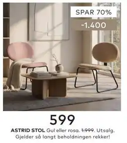 Skeidar ASTRID STOL tilbud