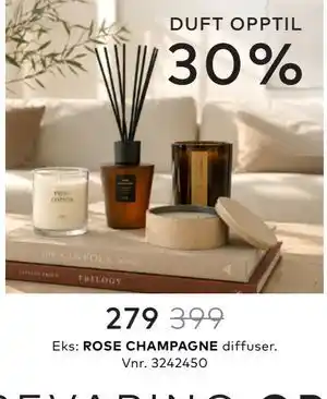 Skeidar ROSE CHAMPAGNE diffuser tilbud