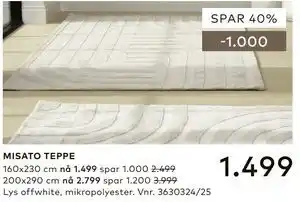 Skeidar MISATO TEPPE tilbud