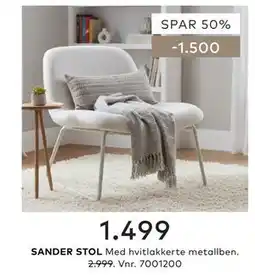 Skeidar SANDER STOL tilbud