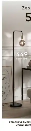 Skeidar ZEB GULVLAMPE tilbud