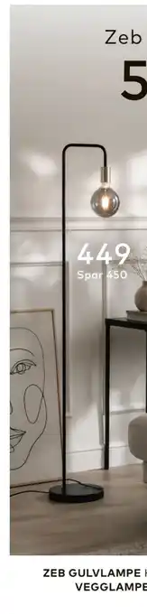 Skeidar ZEB GULVLAMPE tilbud