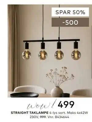 Skeidar STRAIGHT TAKLAMPE tilbud