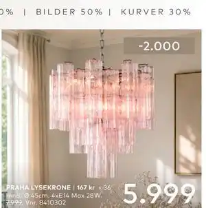 Skeidar PRAHA LYSEKRONE tilbud
