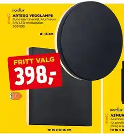 jem & fix ARTEGO VEGGLAMPE tilbud