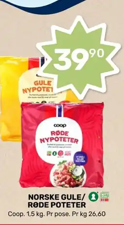 Coop Marked Norske gule/ Rode poteter tilbud