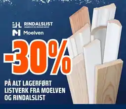 Coop Obs På alt lagerført listverk fra moelven og rindalslist tilbud